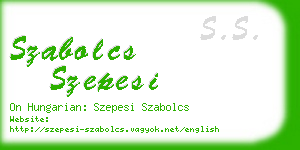 szabolcs szepesi business card